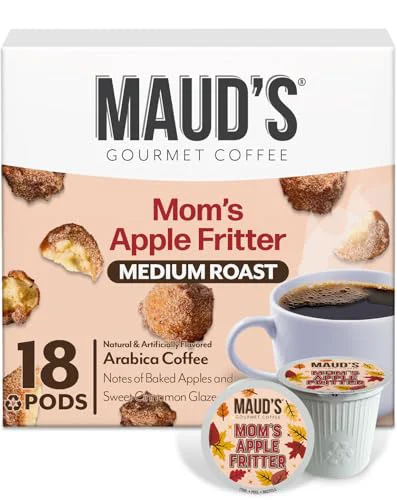 Organic Apple Fritter Flavored Coffee Pods 18 Count High-Performance