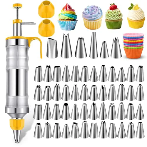 Trusted Dessert Decorating Syringe Set 66 Count Green