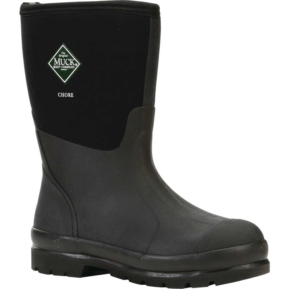 Relaxed Muck Chore Mid Men’s Size 10 Black Rubber Work Boot Comfortable