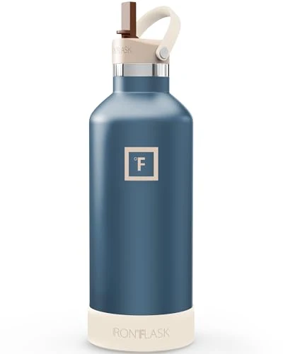 Flexible 32 oz Narrow Mouth Water Bottle with Straw Versatile
