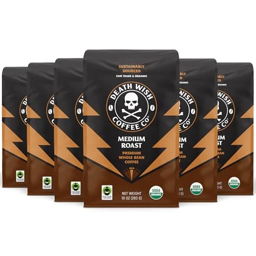 Natural Organic Medium Roast Whole Bean Coffee 10 Ounce Clean