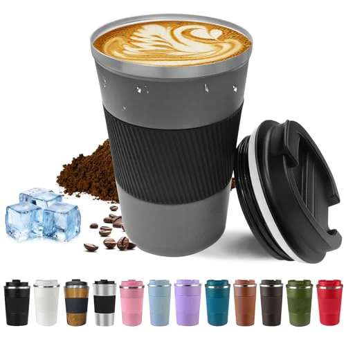 Modern Vacuum Insulated Stainless Steel Travel Coffee Mug Recyclable