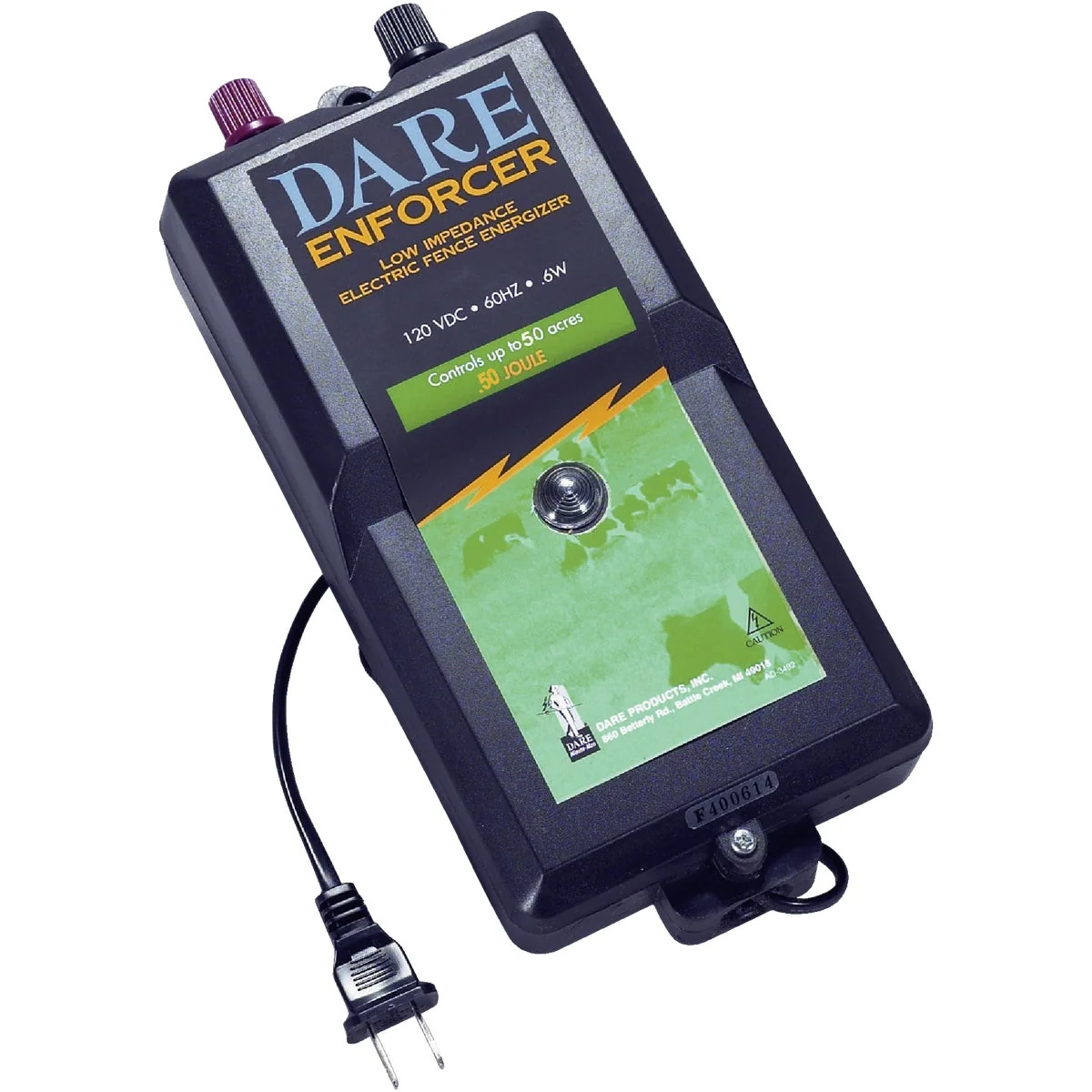 User-Friendly Dare Enforcer 50-Acre Electric Fence Charger Safe