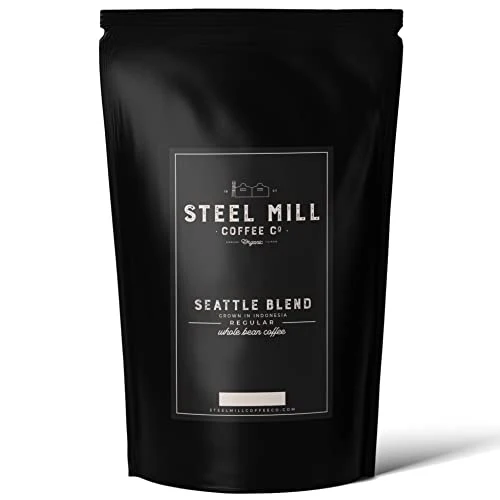Easy-to-Use Seattle Blend Dark Roast Whole Bean Coffee 12 Ounce Authentic