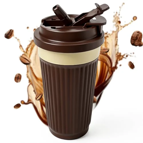 Flexible Vacuum Insulated Stainless Steel Travel Coffee Mug Detailed