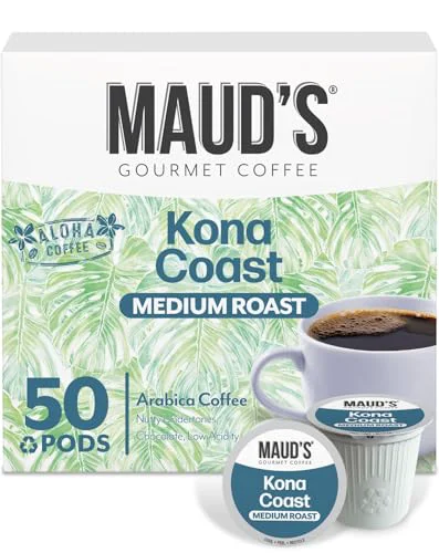 Dependable Kona Medium Roast Coffee Pods 50 Count Top-Quality