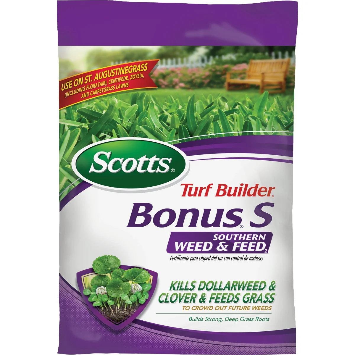 Crafted Scotts Turf Builder Bonus S Southern Weed Feed 18.62 Lb. 5000 Sq. Ft. 29-0-10 Lawn Fertilizer with Weed Killer Carefully Designed