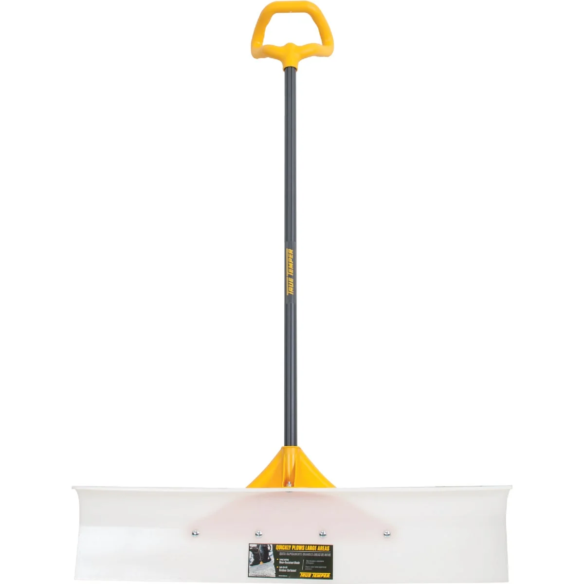 Effective True Temper 36 In. Nylon Snow Pusher with 42 In. Steel Handle Reusable