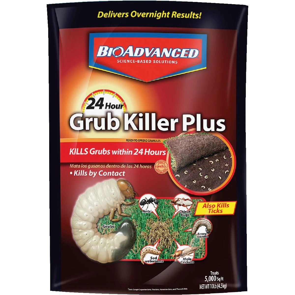 Pure BioAdvanced Grub Killer Plus 10 Lb. Ready To Use Granules Grub Killer Superior