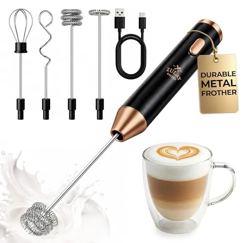 Consistent Rechargeable Milk Frother Handheld Reusable