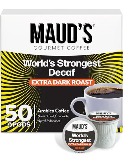 Proven Maud s World’s Strongest Decaf Dark Roast Coffee Pods 50 Count Practical