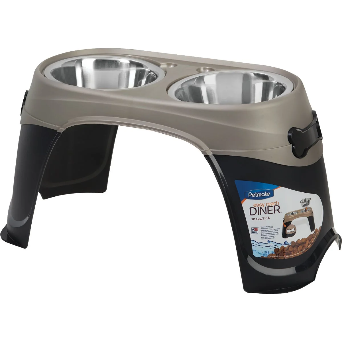 Sophisticated Petmate Easy Reach Diner Oval Extra Large d Pet Food Dish Quality