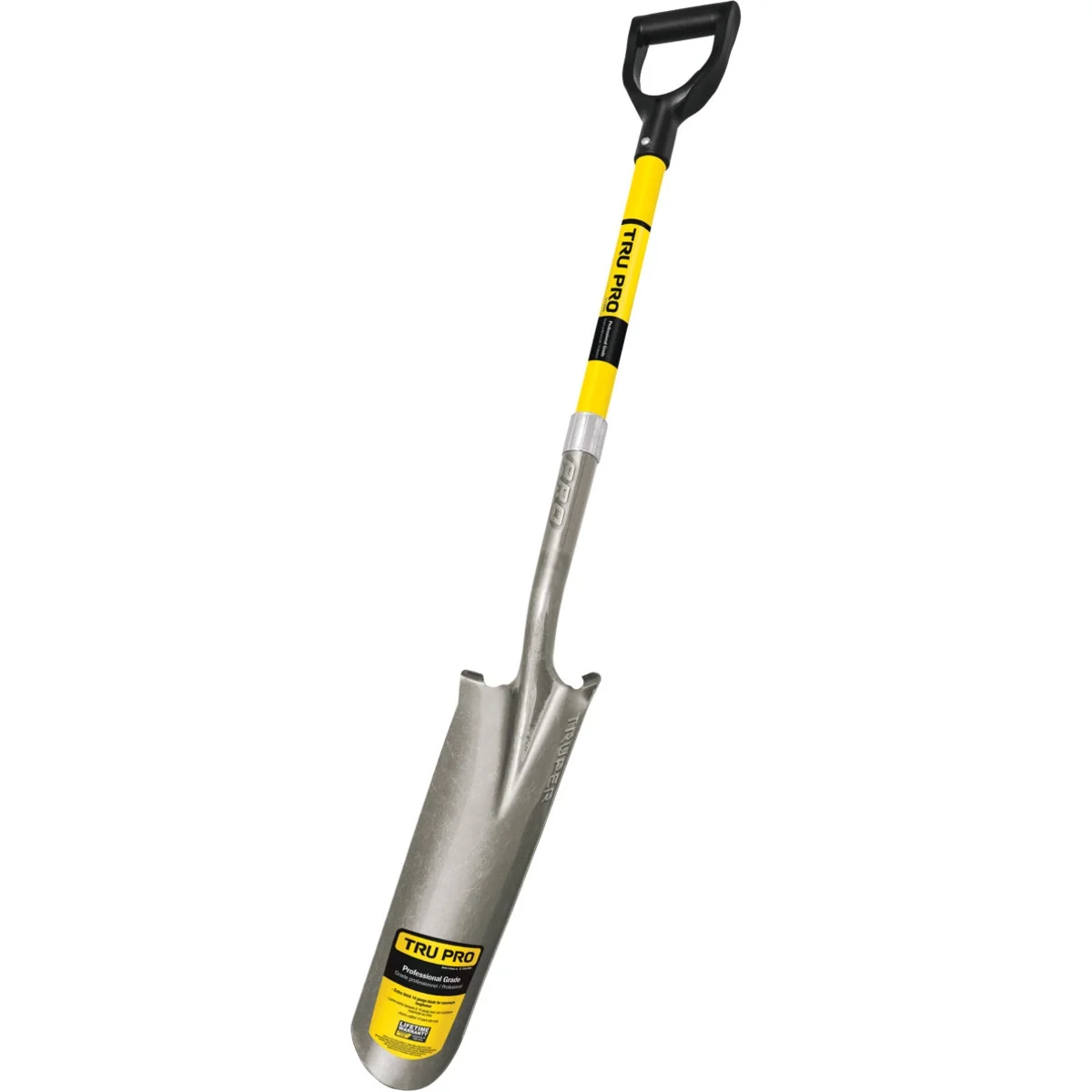 Natural Truper Tru Pro 29 In. Fiberglass D-Handle Drain Spade Specialty