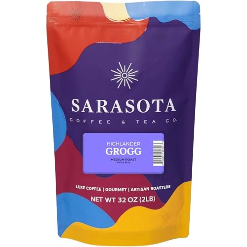 Fine Crafted 2 lb Highlander Grogg Whole Bean Coffee 32 Ounce Consistent