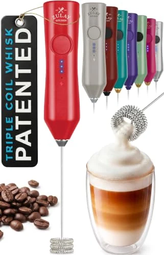 Safe Rechargeable Milk Frother Handheld Detailed