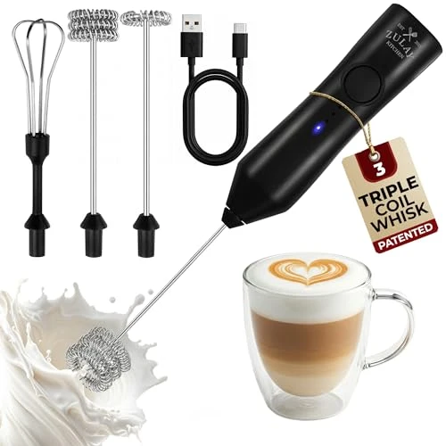 Environmentally Friendly Rechargeable Milk Frother Handheld Breathable
