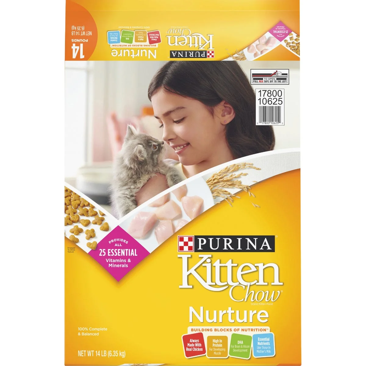 Relaxed Purina Kitten Chow 14 Lb. Chicken Flavor Dry Kitten Food Recyclable
