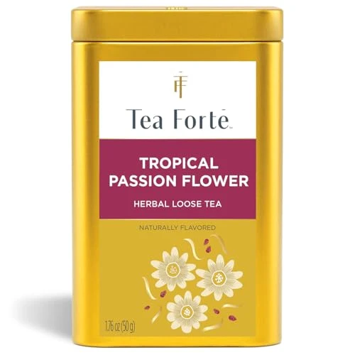 Unique Tropical Passion Flower Herbal Tea Canister Functional