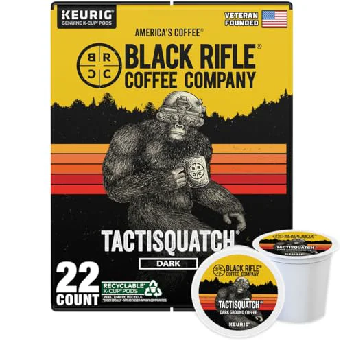 Relaxed Black Rifle Coffee Dark Roast K Cup Coffee Tactisquatch 22ct Coffee Pods 22 Count Top-Quality
