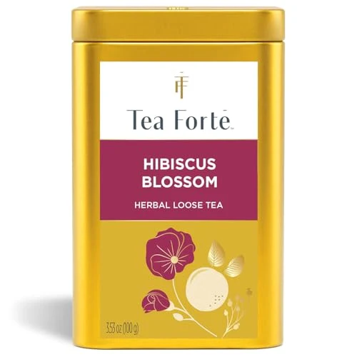 Fine Crafted Hibiscus Blossom Loose Leaf Tea Canister 3.53 Ounce Dependable
