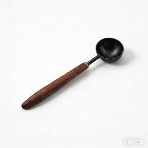 Authentic Coffee Spoon Vintage Walnut Wood Handle Unique