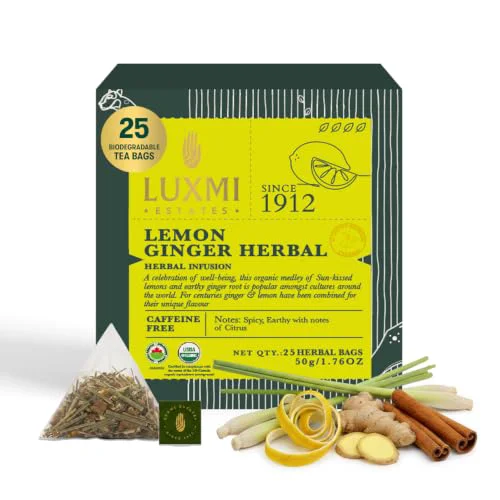 Artisan Estates Lemon Ginger Herbal Tea 25 Count Sustainable