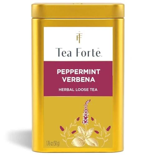 Fine Crafted Loose Leaf Peppermint Verbena Tea in Canister by Tea Forte High-Grade