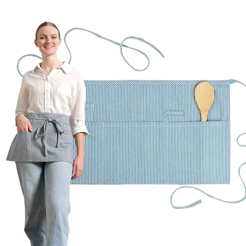 Enhanced Chef Waist Aprons for Women with Pockets Stylish
