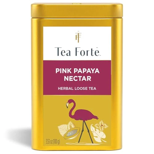Quality Pink Papaya Nectar Loose Leaf Tea Canister 3.53 Ounce Easy-to-Use