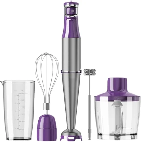 Reusable Immersion Blender Handheld 5 in 1 Hand Blender Set 1100W Heavy Duty World-Class