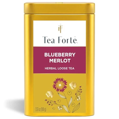 Comfortable Blueberry Merlot Loose Leaf Tea Canister 3.53 Ounce Recyclable