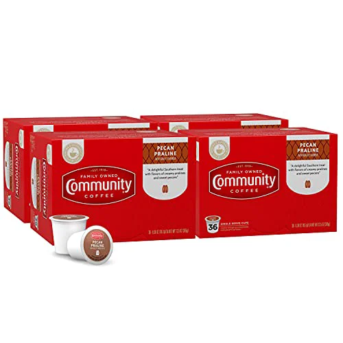 Premium Pecan Praline Flavored 144 Count Coffee Pods Eco-Friendly