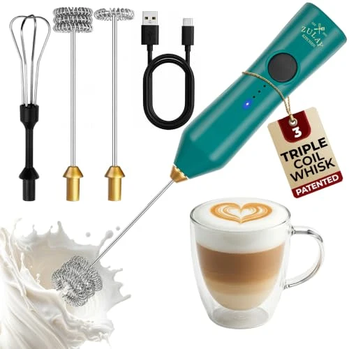 Premium Rechargeable Milk Frother Handheld Convenient