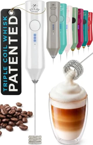 Secure Rechargeable Milk Frother Handheld Natural