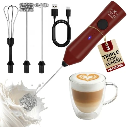 Verified Rechargeable Milk Frother Handheld Secure
