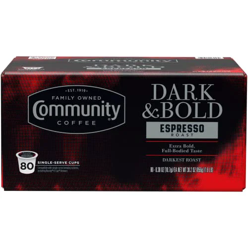 Luxury Dark Bold Espresso Roast Coffee Pods 80 Count User-Friendly