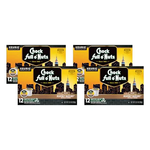 Prestigious Chock Full o’Nuts Heavenly Hazelnut Coffee 48 Count Natural