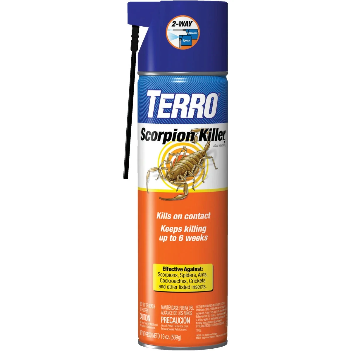 Genuine Terro 19 Oz. 2-Way Spray Aerosol Spray Scorpion Spider Killer Classic