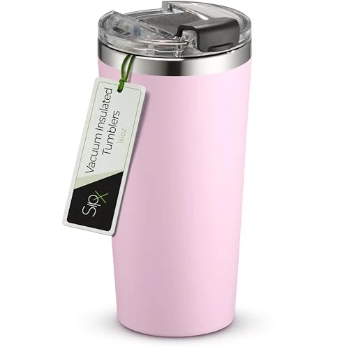 Detailed 16 oz Insulated Coffee Tumbler with Leakproof Lid Professional