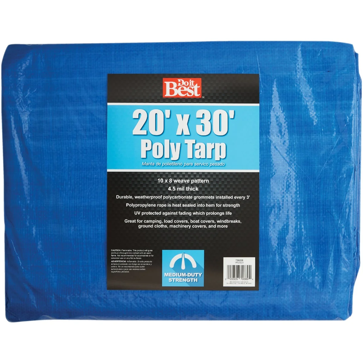 Specialty Do it Blue Woven 20 Ft. x 30 Ft. Medium Duty Poly Tarp Fine