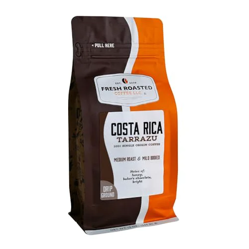 High-Grade Costa Rican Tarrazu Drip Ground Coffee 12 Ounce Expertly Made
