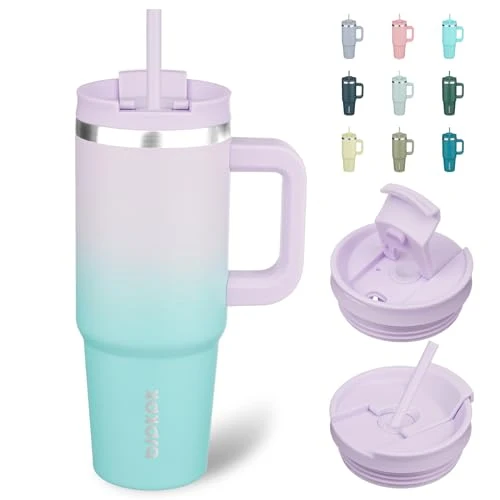 Smooth 30 oz Insulated Tumbler with Handle Straw Exceptional