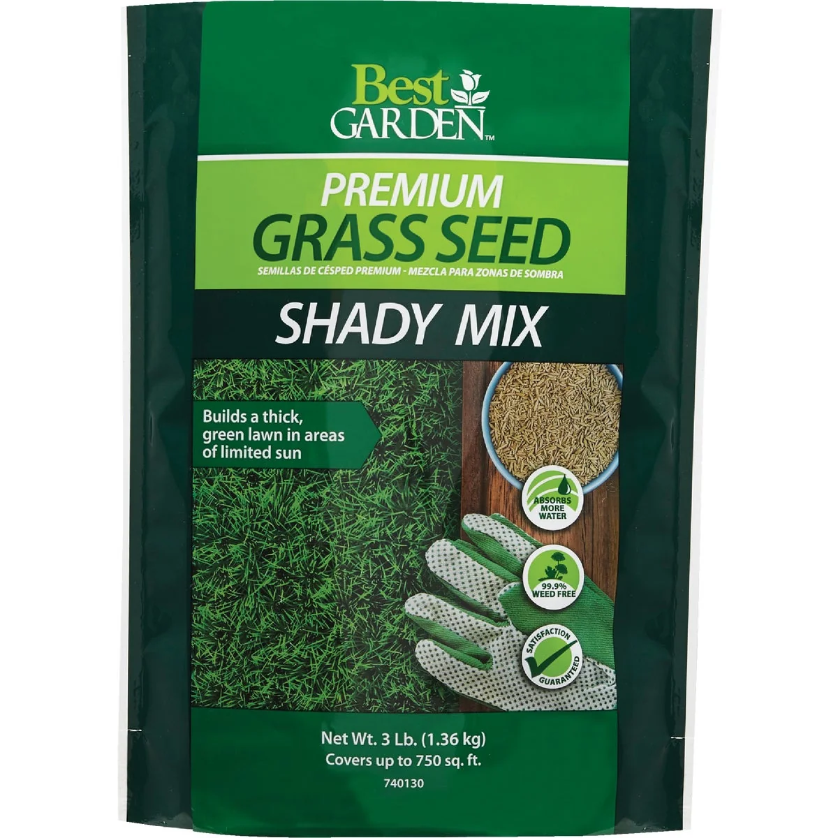 Easy-to-Use Garden 3 Lb. 900 Sq. Ft. Coverage Shady Grass Seed Green