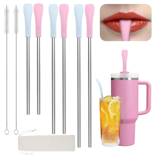 Prestigious Anti Wrinkle Straw 6 Pcs for Stanley 6 Count High-Grade