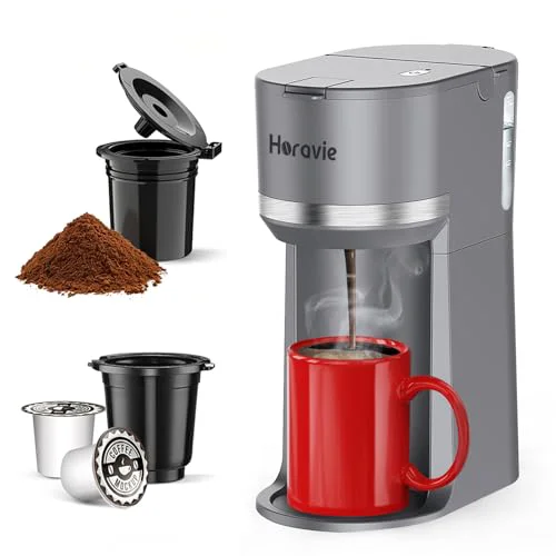Practical Mini Single Serve Coffee Maker for K Cup Pods and Grounds Smooth