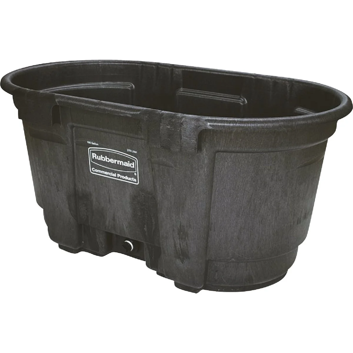 Exclusive Rubbermaid 100 Gal. Plastic Stock Tank with 1-1 2 In. Drain Plug Fine