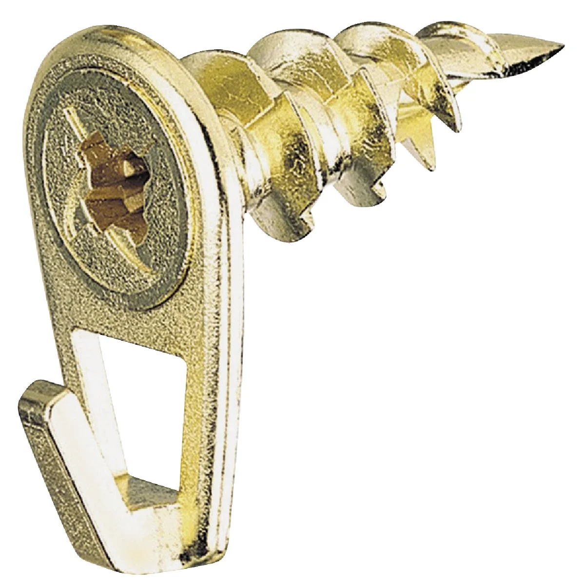 Classic Hillman Anchor Wire 50 Lb. Capacity Brass Self-Drilling Wall Driller Picture Hanger 2 Count Secure