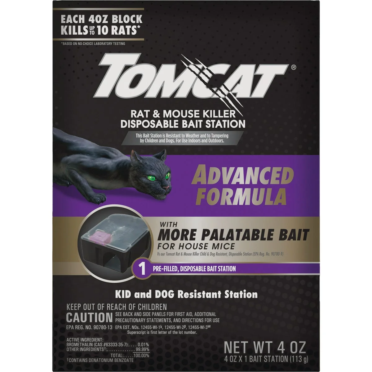 Verified Tomcat Advanced Formula Disposable Rat and Mouse Bait Station Flexible