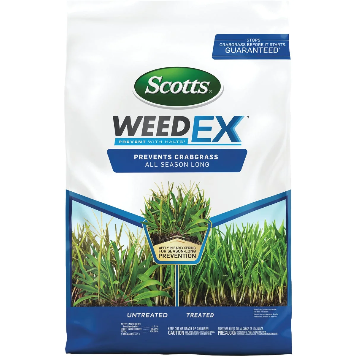Reusable Scotts Weed Ex Prevent with Halts 10.06 Lb. Ready To Use Granules Crabgrass Preventer Next-Generation