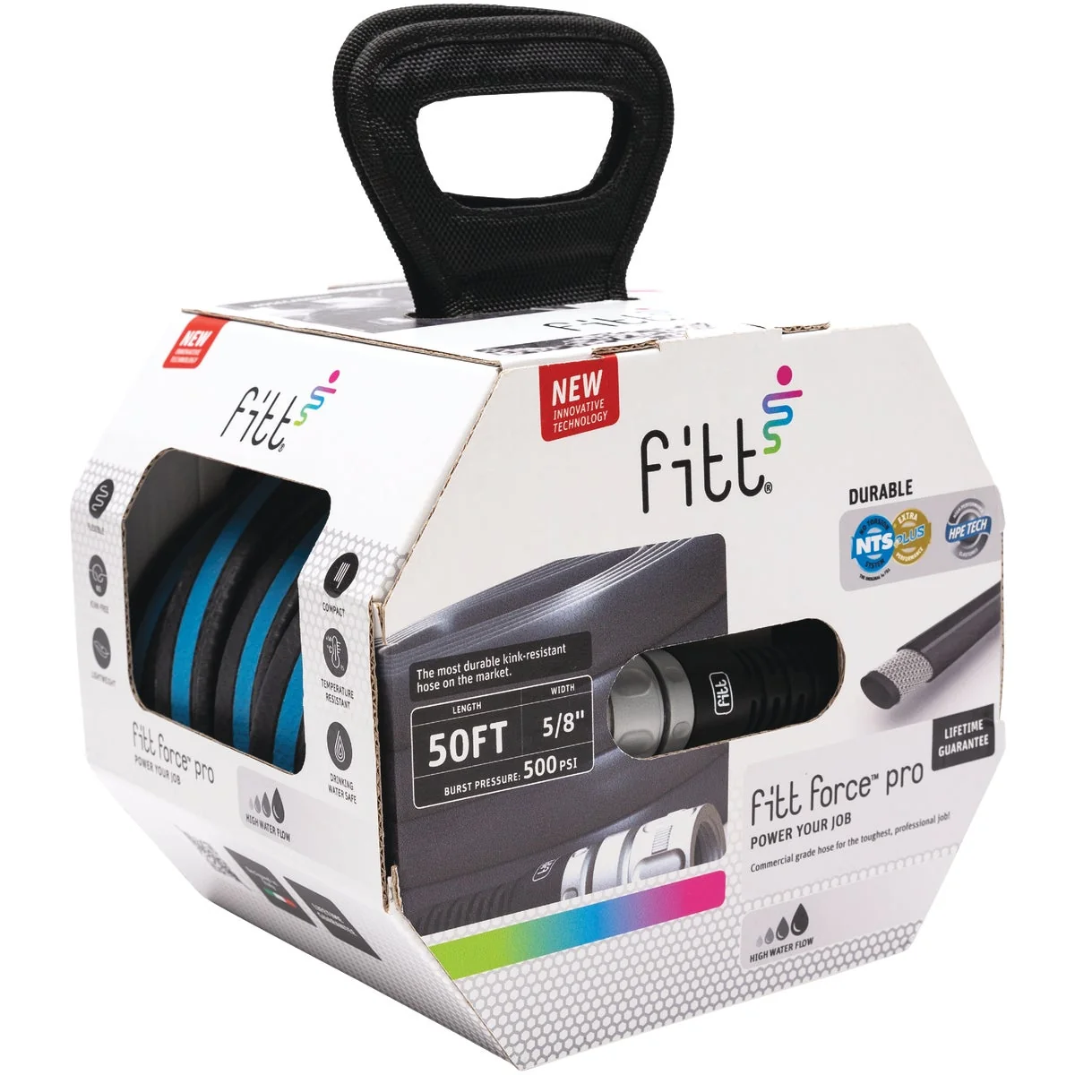 Relaxed Fitt Force PRO 5 8 In. Dia. X 50 Ft. L. Drinking Water Safe Commercial Grade Garden Hose Traditional
